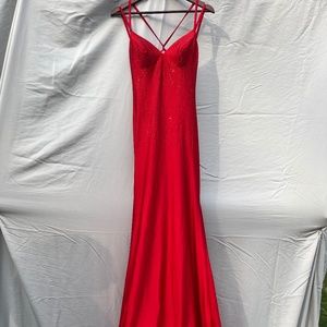 red prom dress. size 2. never worn.